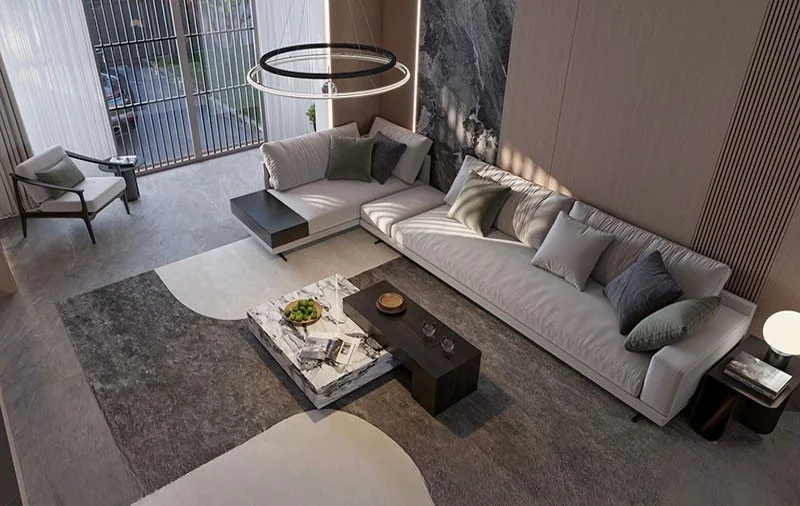 Nội thất nhà phố hiện đại 8x16m – Anh Hùng